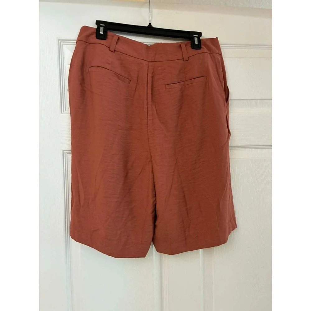Prologue Womens Rust Brown Dress Shorts Size 12 Taylored Rayon NWT
